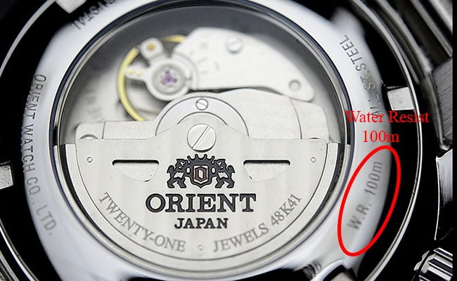 Ký hiệu chống nước của chiếc đồng hồ Orient water resist